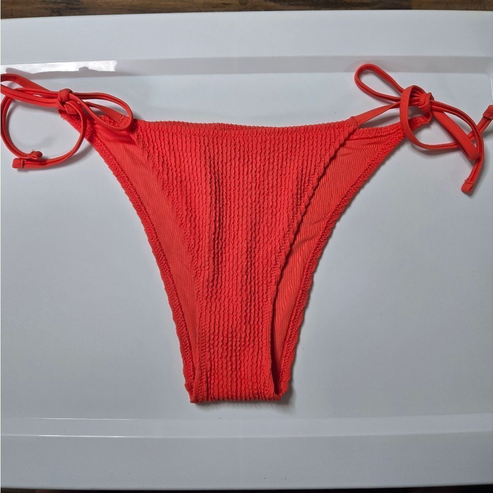 Aerie Red Cheeky Bikini Bottom Small Medium Large
